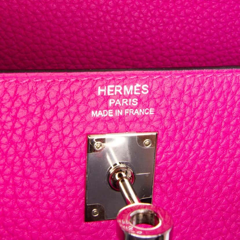 Hermès Togo Kelly II Retourne 25 Pink Leather Good condition - Box View