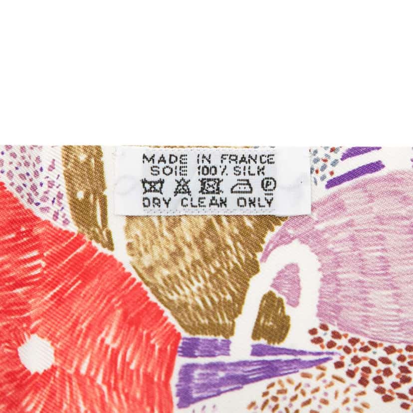 Hermès Chacun Fait Son Nid Silk Twilly Scarf Purple Silk Good condition - Inside View