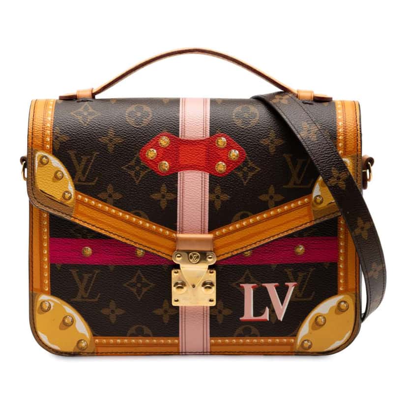 Louis Vuitton Monogram Summer Trunk Pochette Metis Brown Good condition - Front View