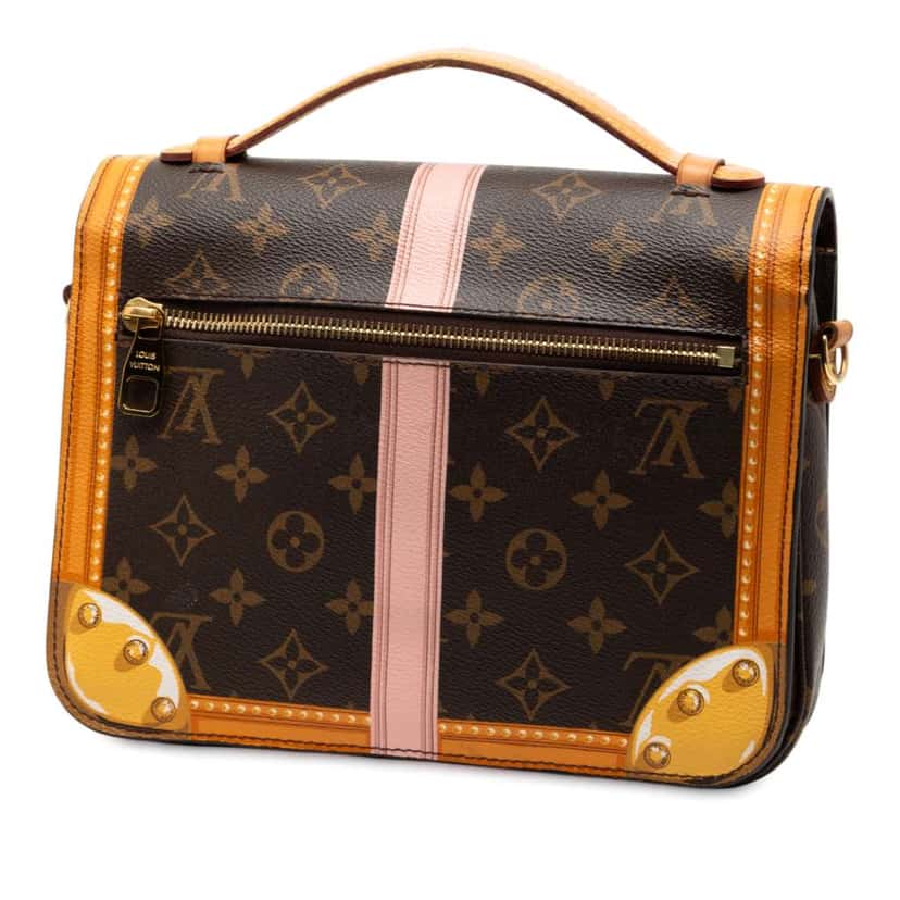 Louis Vuitton Monogram Summer Trunk Pochette Metis Brown Good condition - Back View