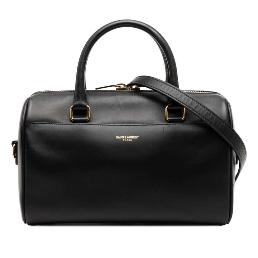 Saint Laurent Baby Leather Classic Duffle Satchel Black Leather Good condition - Front View