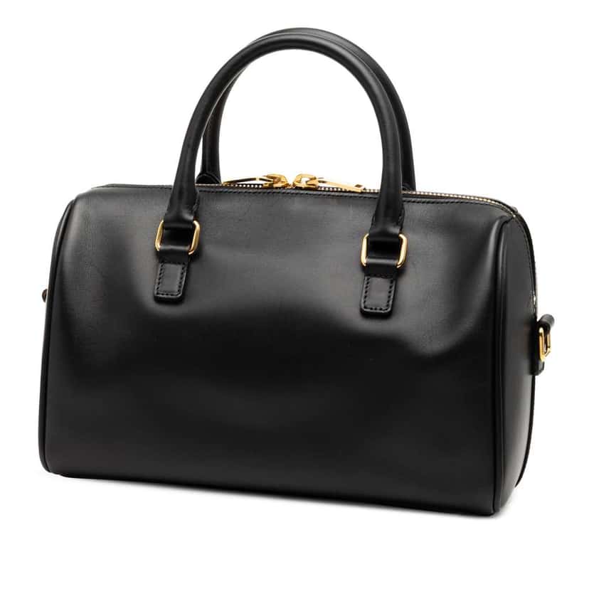 Saint Laurent Baby Leather Classic Duffle Satchel Black Leather Good condition - Back View