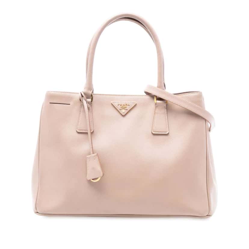 Prada Medium Saffiano Lux Galleria Tote Pink Leather Good condition - Front View
