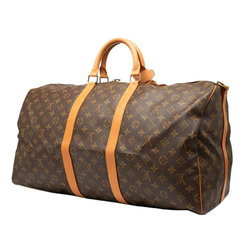 Louis Vuitton Monogram Keepall Bandouliere 55 Brown Good condition - Back View