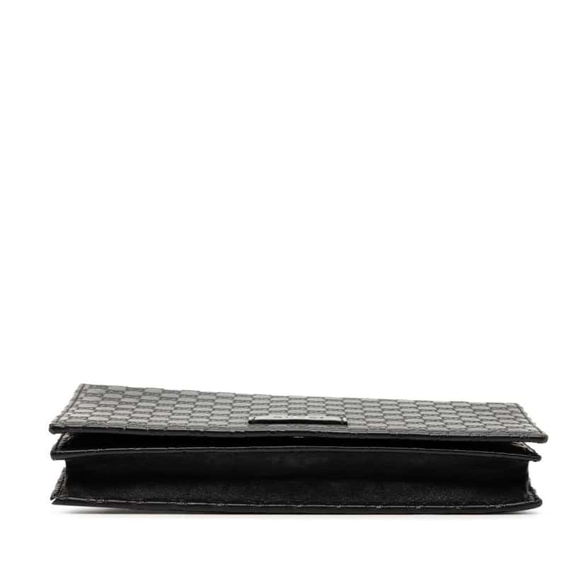 Gucci Microguccissima Wallet on Strap Black Leather Good condition - Inside View