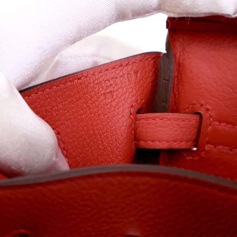 Hermès Togo Birkin Retourne 25 Red Leather Good condition - Box View