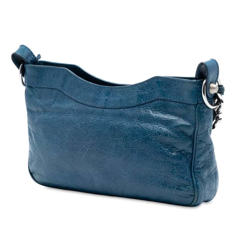 Balenciaga Lambskin Motocross Giant 12 Hip Crossbody Blue Leather Good condition - Back View