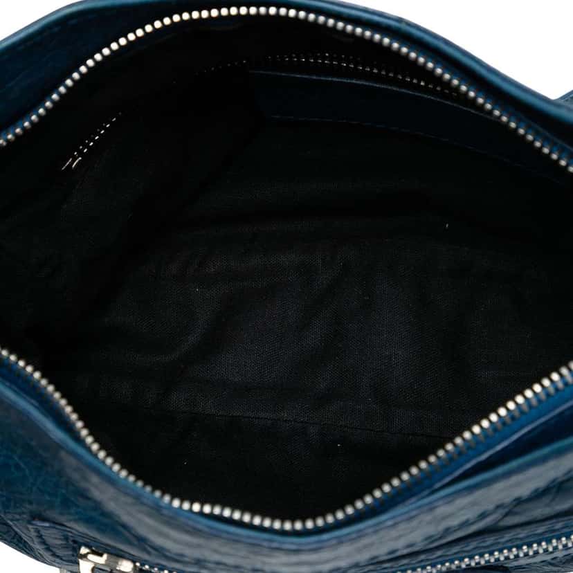 Balenciaga Lambskin Motocross Giant 12 Hip Crossbody Blue Leather Good condition - Model View