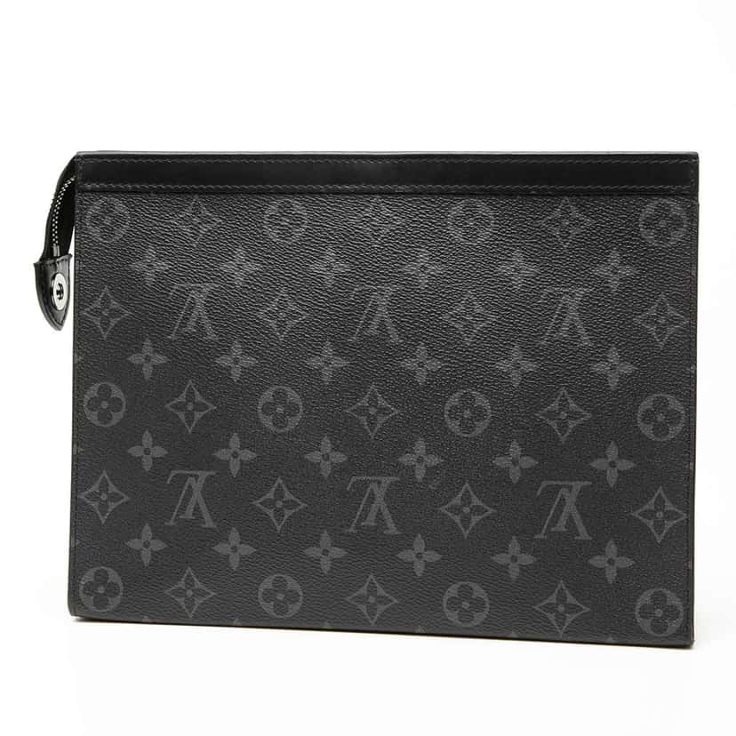 Louis Vuitton Monogram Eclipse Pochette Voyage MM Black Good condition - Back View