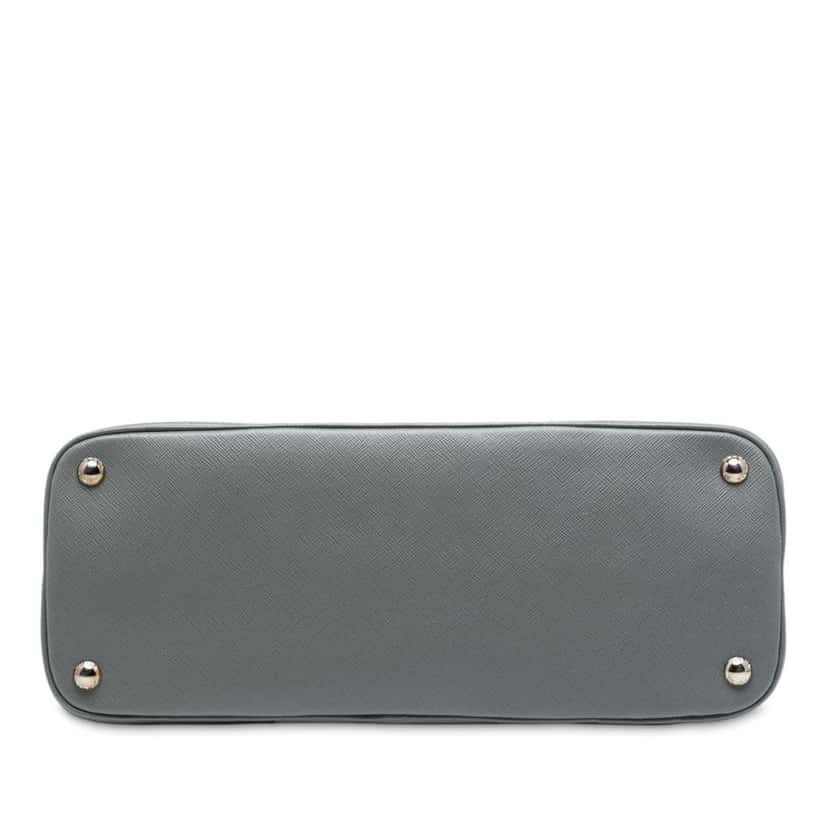 Prada Medium Bicolor Saffiano Lux Promenade Satchel Grey Leather Good condition - Inside View