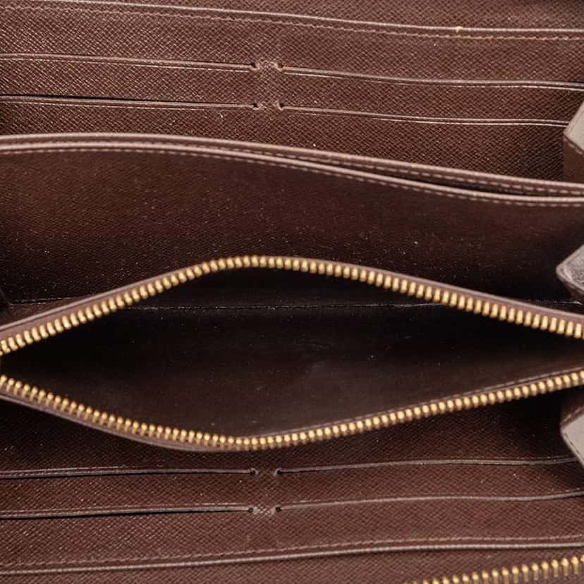 Louis Vuitton Damier Ebene Zippy Long Wallet Brown Good condition - Model View