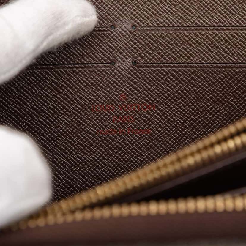 Louis Vuitton Damier Ebene Zippy Long Wallet Brown Good condition - Box View