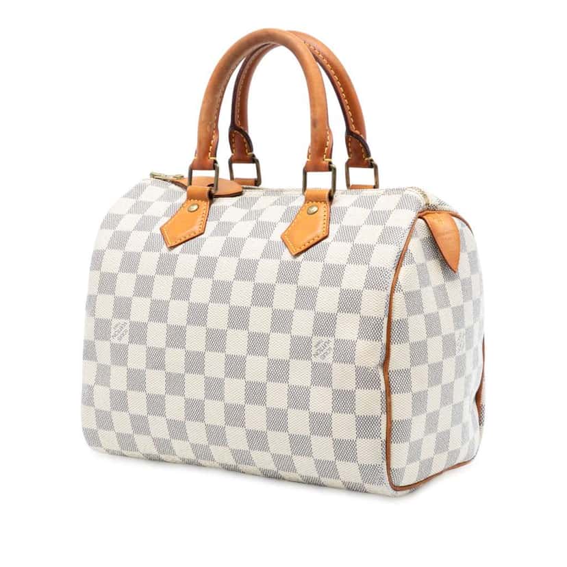 Louis Vuitton Damier Azur Speedy 25 White Good condition - Back View