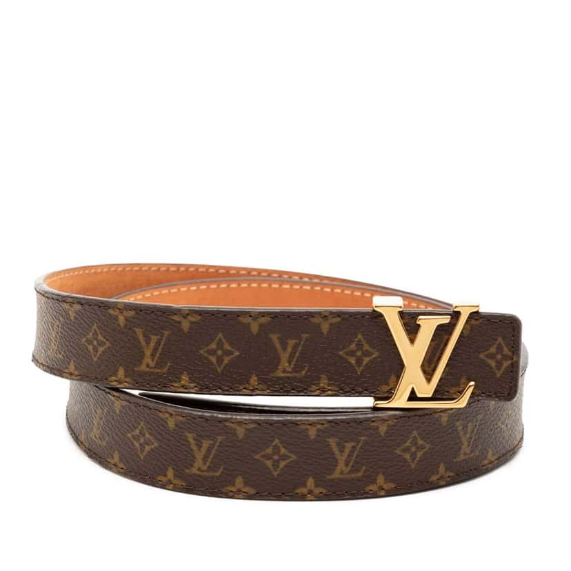 Louis Vuitton Monogram LV Initiales Belt Brown Good condition - Front View