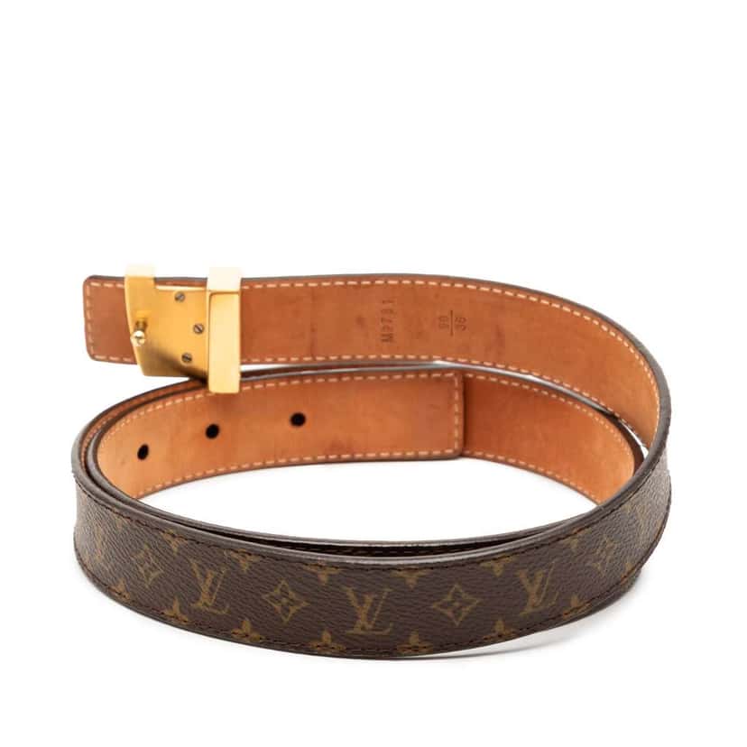 Louis Vuitton Monogram LV Initiales Belt Brown Good condition - Inside View