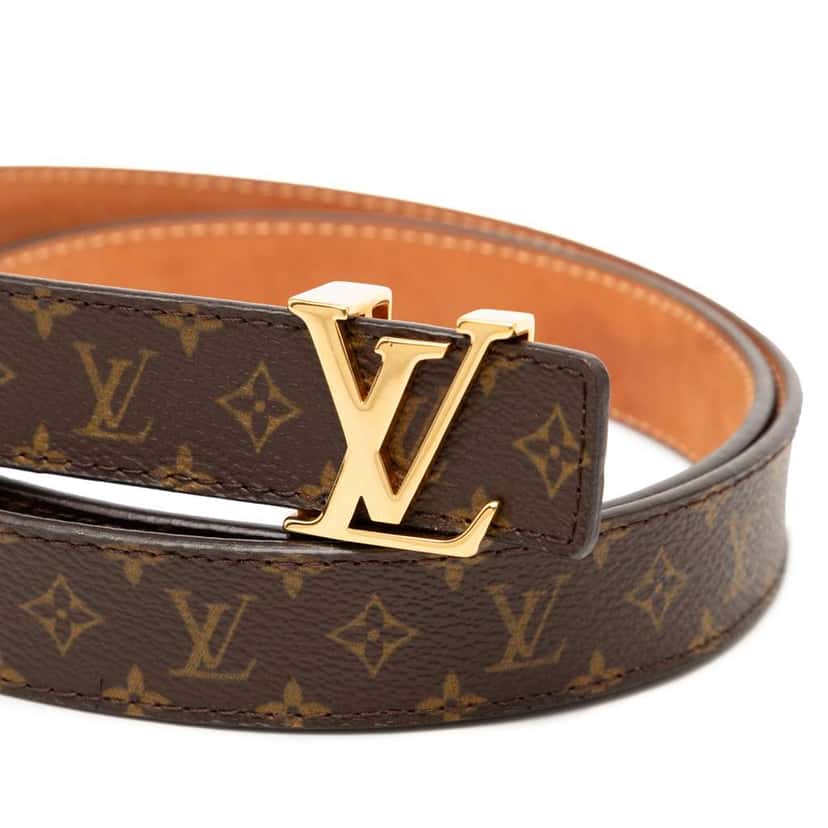 Louis Vuitton Monogram LV Initiales Belt Brown Good condition - Model View