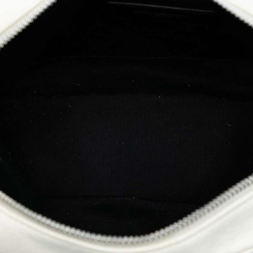 Saint Laurent Small Lambskin Monogram Lou Camera Bag White Leather Good condition - Model View