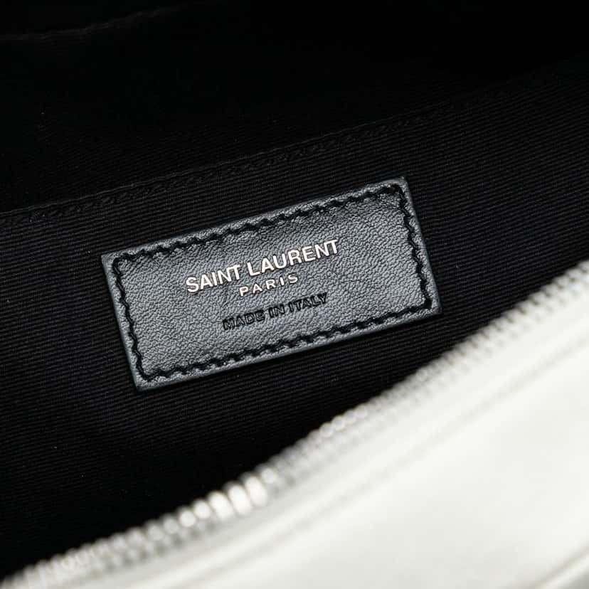 Saint Laurent Small Lambskin Monogram Lou Camera Bag White Leather Good condition - Box View