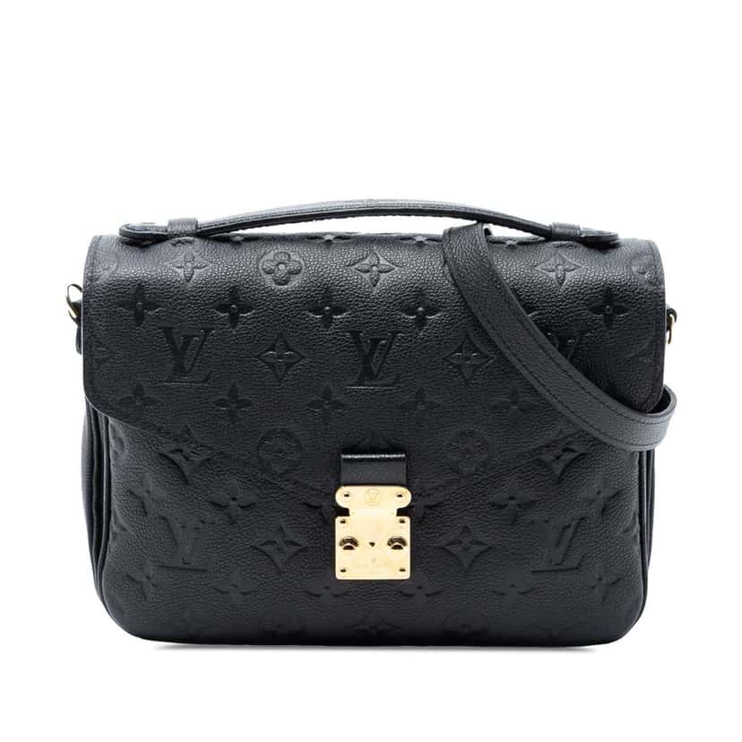 Louis Vuitton Monogram Empreinte Pochette Metis Black Leather Good condition - Front View