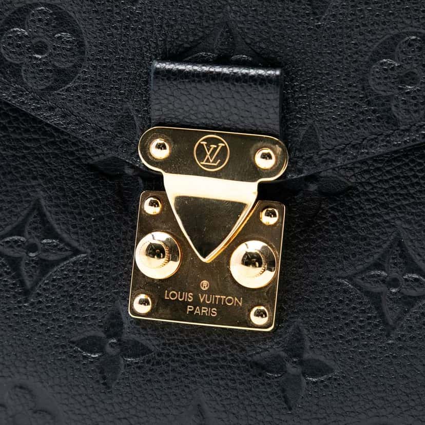 Louis Vuitton Monogram Empreinte Pochette Metis Black Leather Good condition - Box View