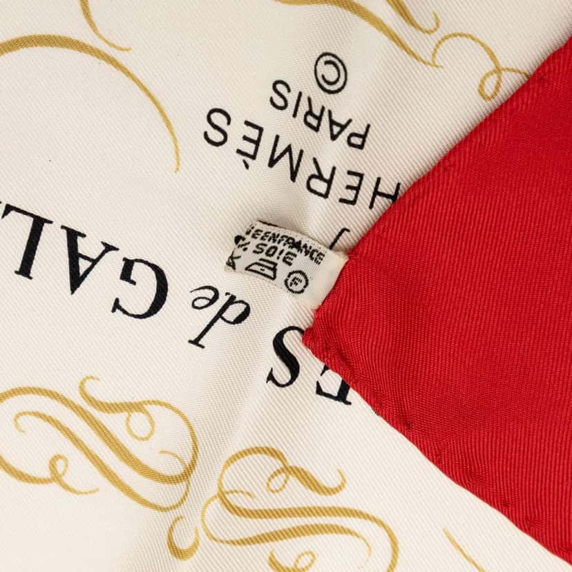 Hermès Brides de Gala Silk Scarf White Silk Good condition - Box View