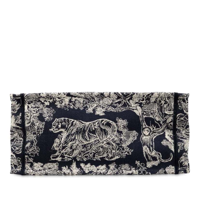 Dior Medium Canvas Embroidered Reverse Dioriviera Toile De Jouy Book Tote Blue Canvas Good condition - Inside View