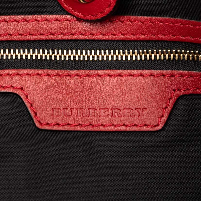 Burberry Small Haymarket Check Canvas and Leather Canterbury Tote Brown Canvas Good condition - Box View