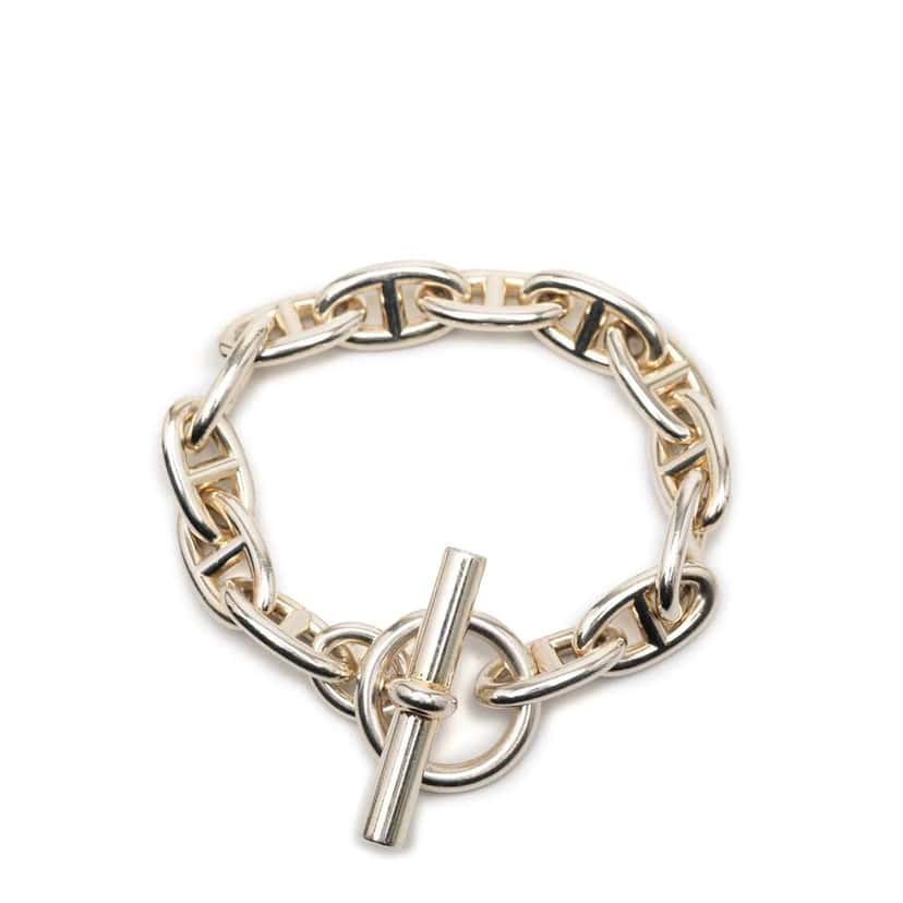 Hermès Large Sterling Silver Chaine d'Ancre Bracelet Silver Silver Good condition - Front View