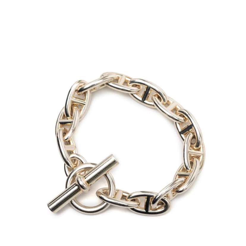 Hermès Large Sterling Silver Chaine d'Ancre Bracelet Silver Silver Good condition - Back View