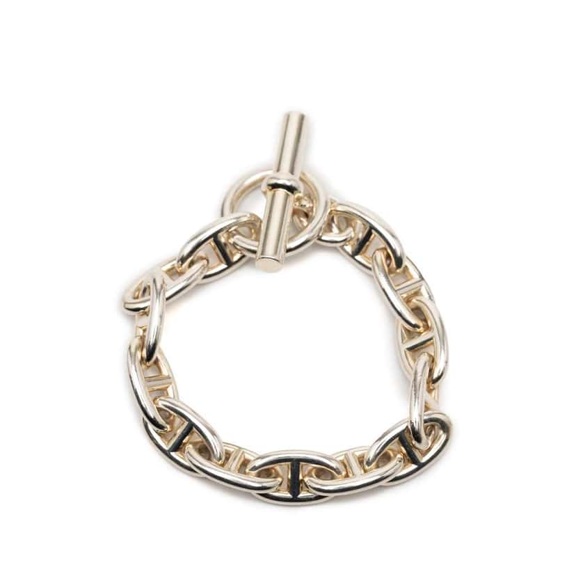 Hermès Large Sterling Silver Chaine d'Ancre Bracelet Silver Silver Good condition - Inside View