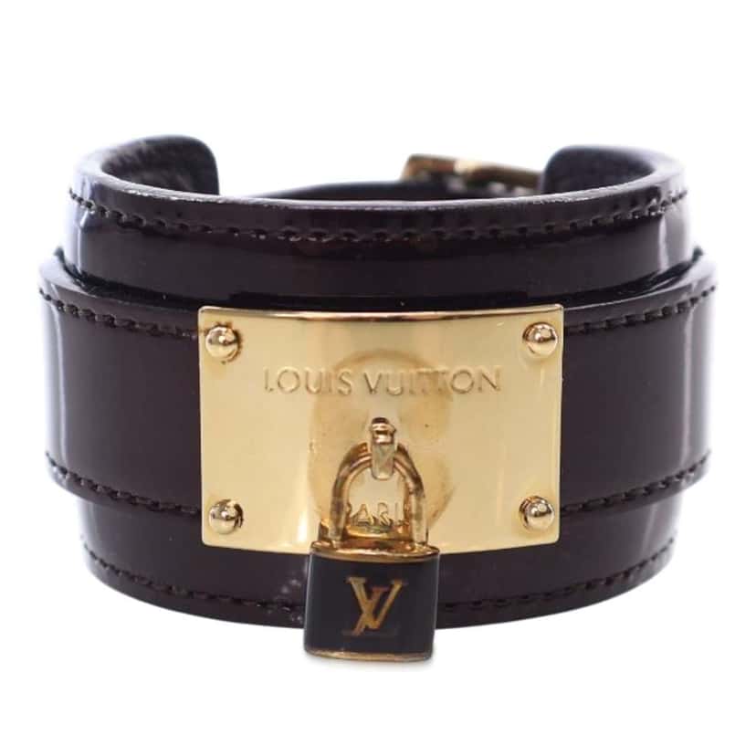 Louis Vuitton Vernis Sweet Monogram Infinity Bracelet Purple Leather Good condition - Front View