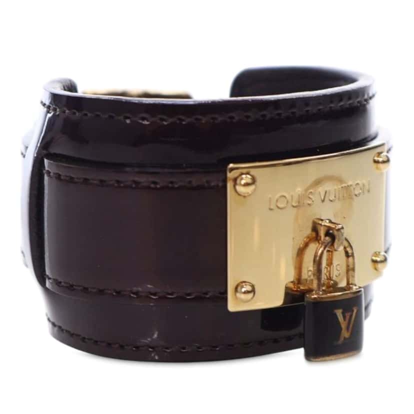 Louis Vuitton Vernis Sweet Monogram Infinity Bracelet Purple Leather Good condition - Back View