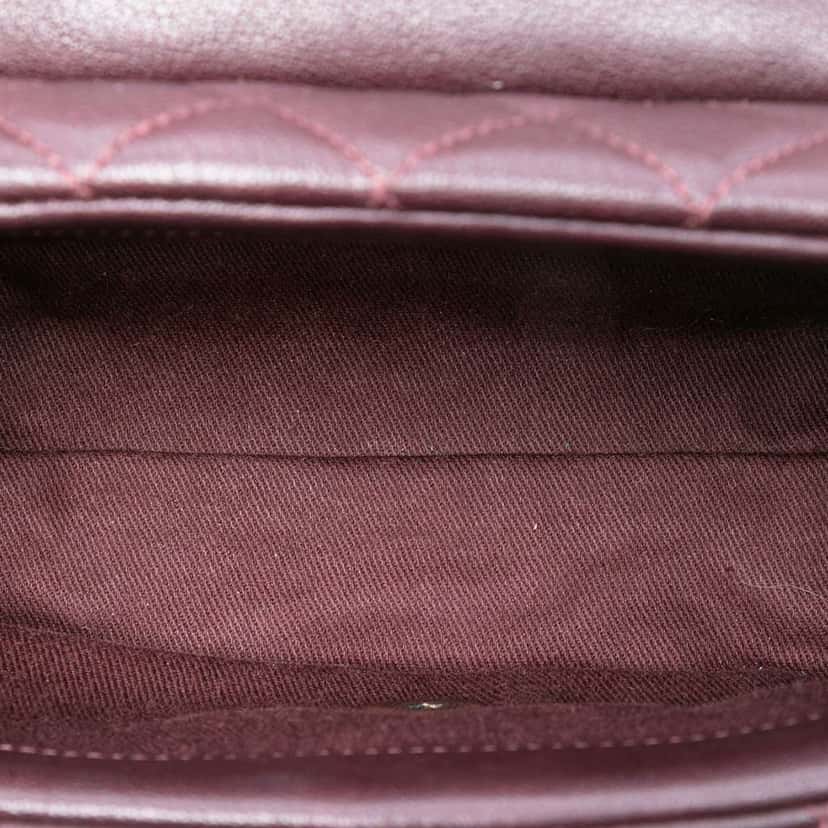 Chanel Mini Quilted Sheepskin Trapezio Flap Red Leather Very good condition - Model View