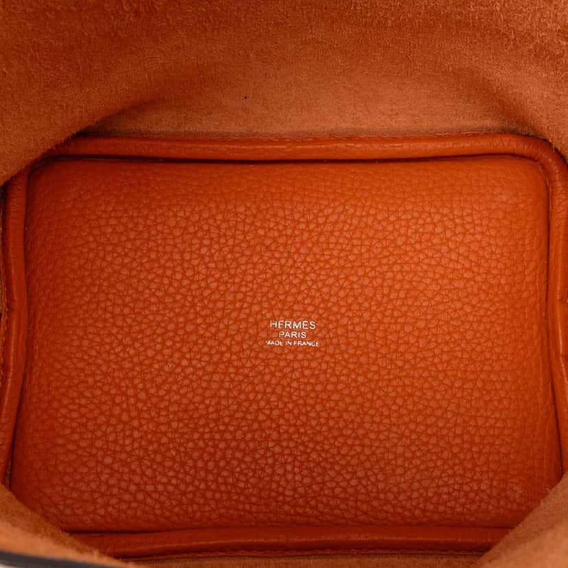 Hermès Bicolor Clemence and Swift Picotin Lock 18 Orange Leather Good condition - Model View