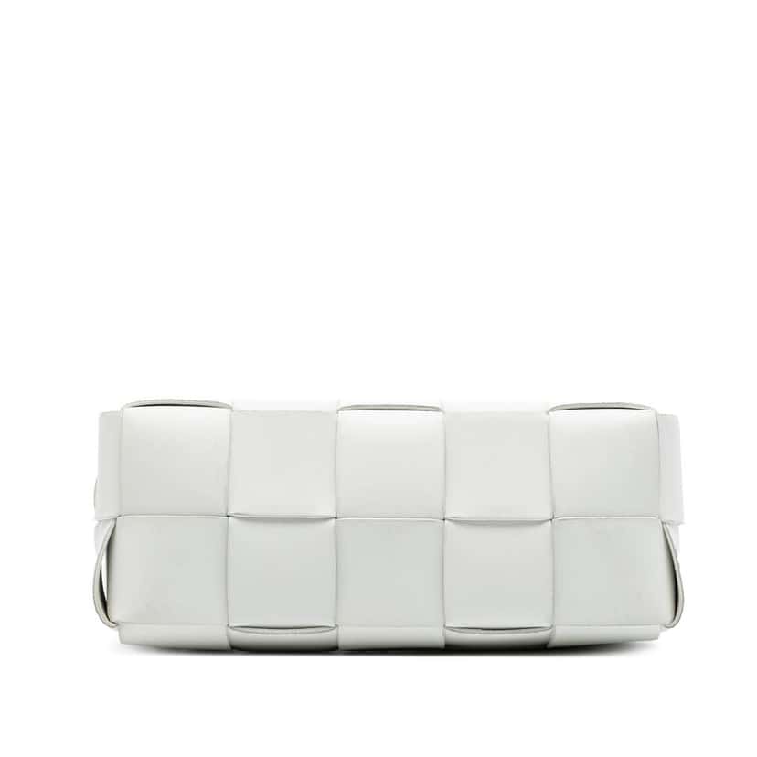 Bottega Veneta Small Lambskin Intrecciato Brick Cassette White Leather Very good condition - Inside View