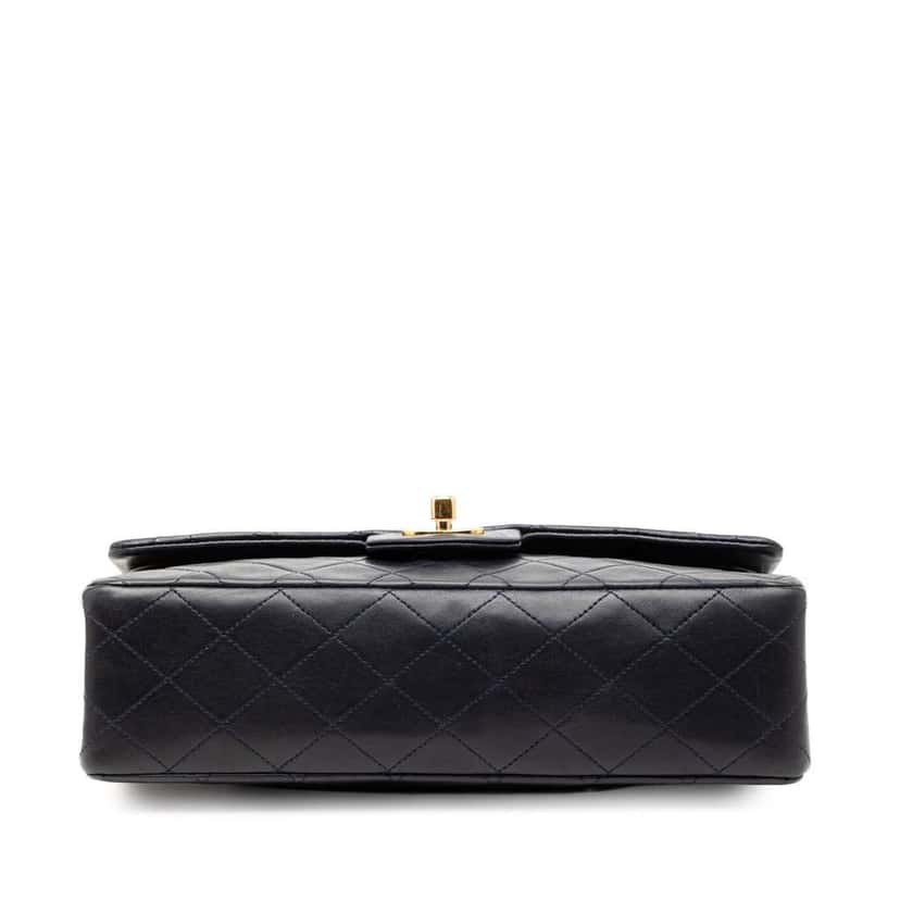 Chanel Medium Classic Lambskin Double Flap Blue Leather Good condition - Inside View
