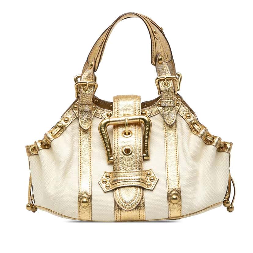 Louis Vuitton Canvas Theda Treanonne GM White Canvas Very good condition - Front View