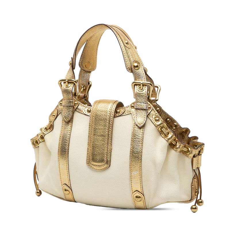 Louis Vuitton Canvas Theda Treanonne GM White Canvas Very good condition - Back View