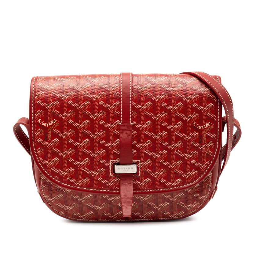 Goyard Goyardine Belvedere II PM Red Canvas Very good condition - Front View