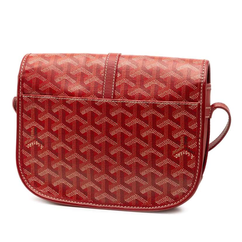 Goyard Goyardine Belvedere II PM Red Canvas Very good condition - Back View