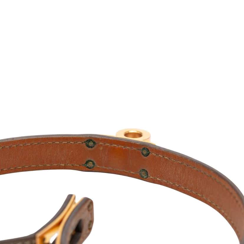 Hermès Leather Kelly Double Tour Bracelet Brown Leather Good condition - Model View