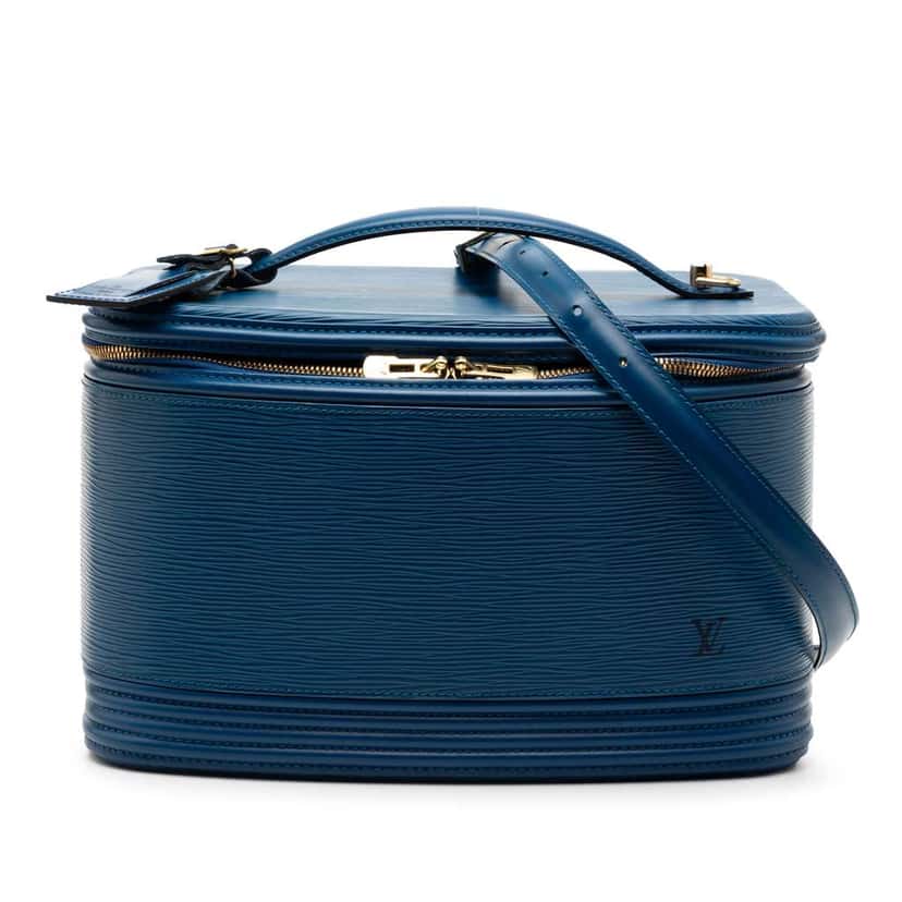 Louis Vuitton Epi Nice Vanity Case Blue Leather Good condition - Front View
