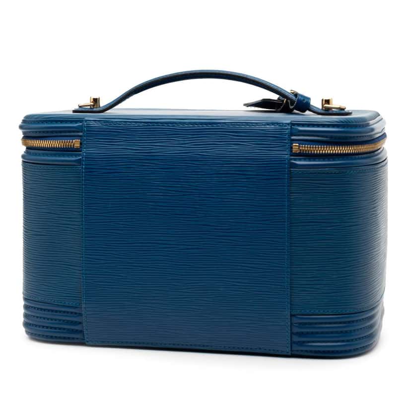 Louis Vuitton Epi Nice Vanity Case Blue Leather Good condition - Back View