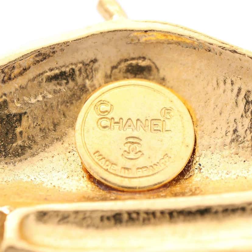 Chanel Gold Plated Beret Motif Brooch Gold Metal Good condition - Inside View