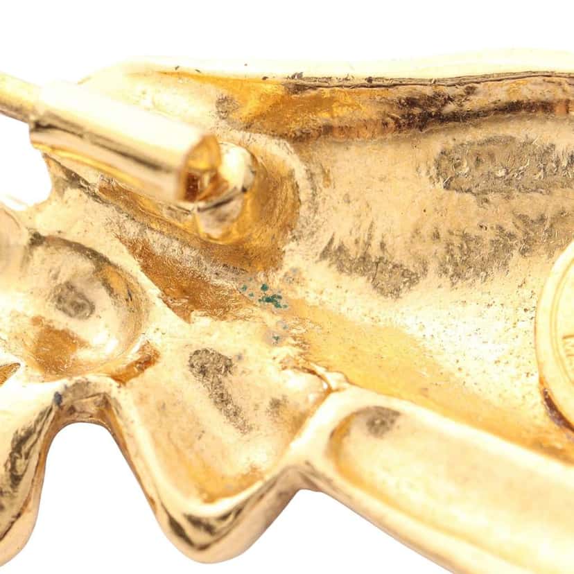 Chanel Gold Plated Beret Motif Brooch Gold Metal Good condition - Box View