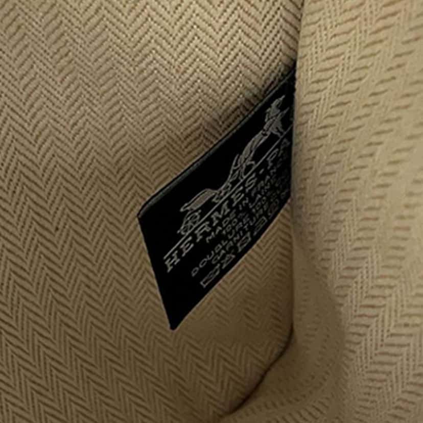 Hermès Wool H Natte Flat Pouch GM Orange Wool Good condition - Box View