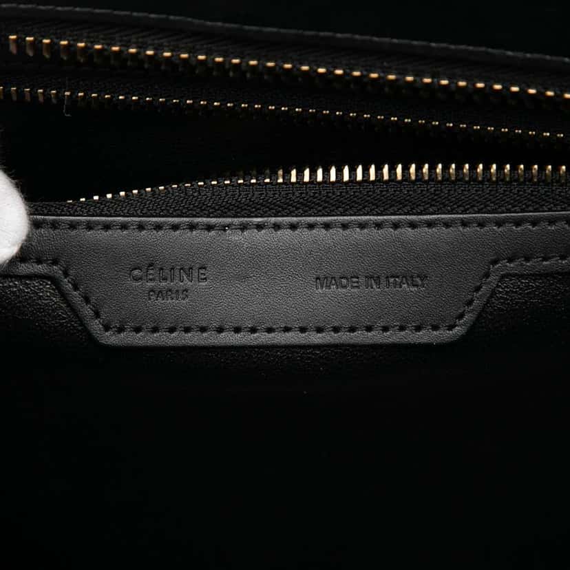 Celine Micro Tricolor Nubuck and Drummed Calfskin Luggage Tote Blue Leather Good condition - Box View