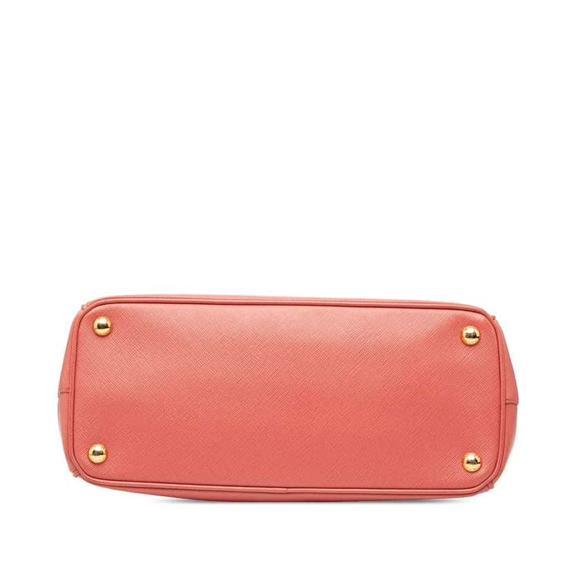 Prada Small Saffiano Lux Galleria Double Zip Satchel Pink Leather Good condition - Inside View
