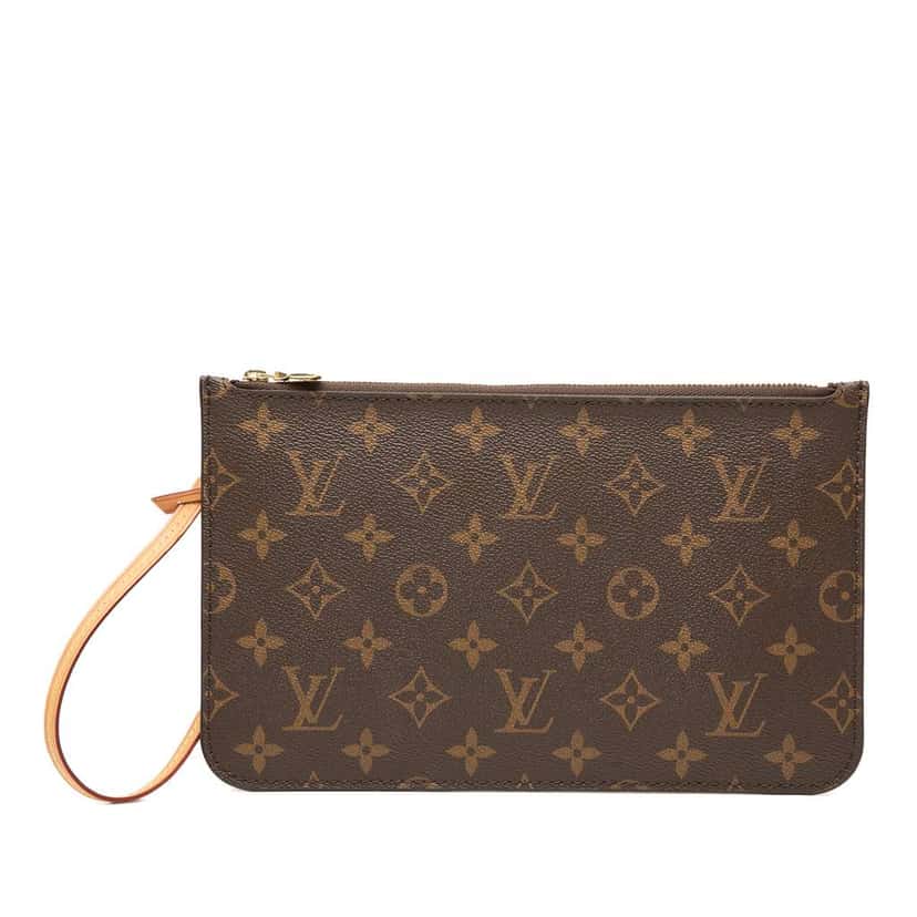 Louis Vuitton Monogram Neverfull Pouch Brown Good condition - Front View
