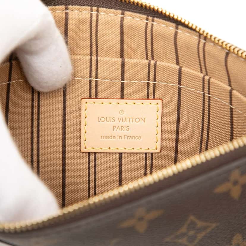 Louis Vuitton Monogram Neverfull Pouch Brown Good condition - Box View